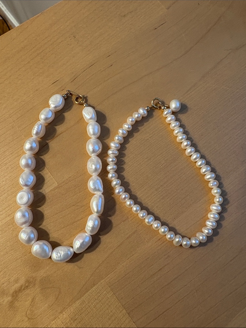 Pearl Bracelet Set - White Faux Pearls